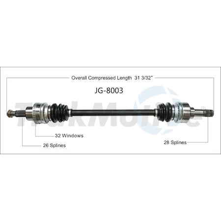 Cv Axle Shaft,Jg-8003